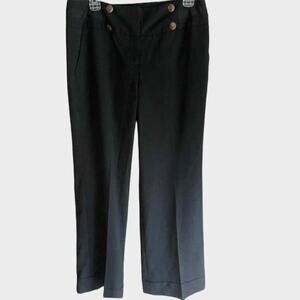 Dressbarn 10 Womens Black Dress Pants Trousers Polyester